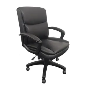 Mid-Back Leather-Look Managers Chair